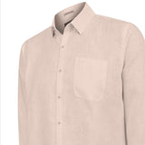 Camisa Lino Orgánico Hombre Claslinen Café Rockford