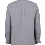 Camisa Lino Orgánico Hombre Claslinen Gris Rockford