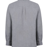 Camisa Lino Orgánico Hombre Claslinen Gris Rockford