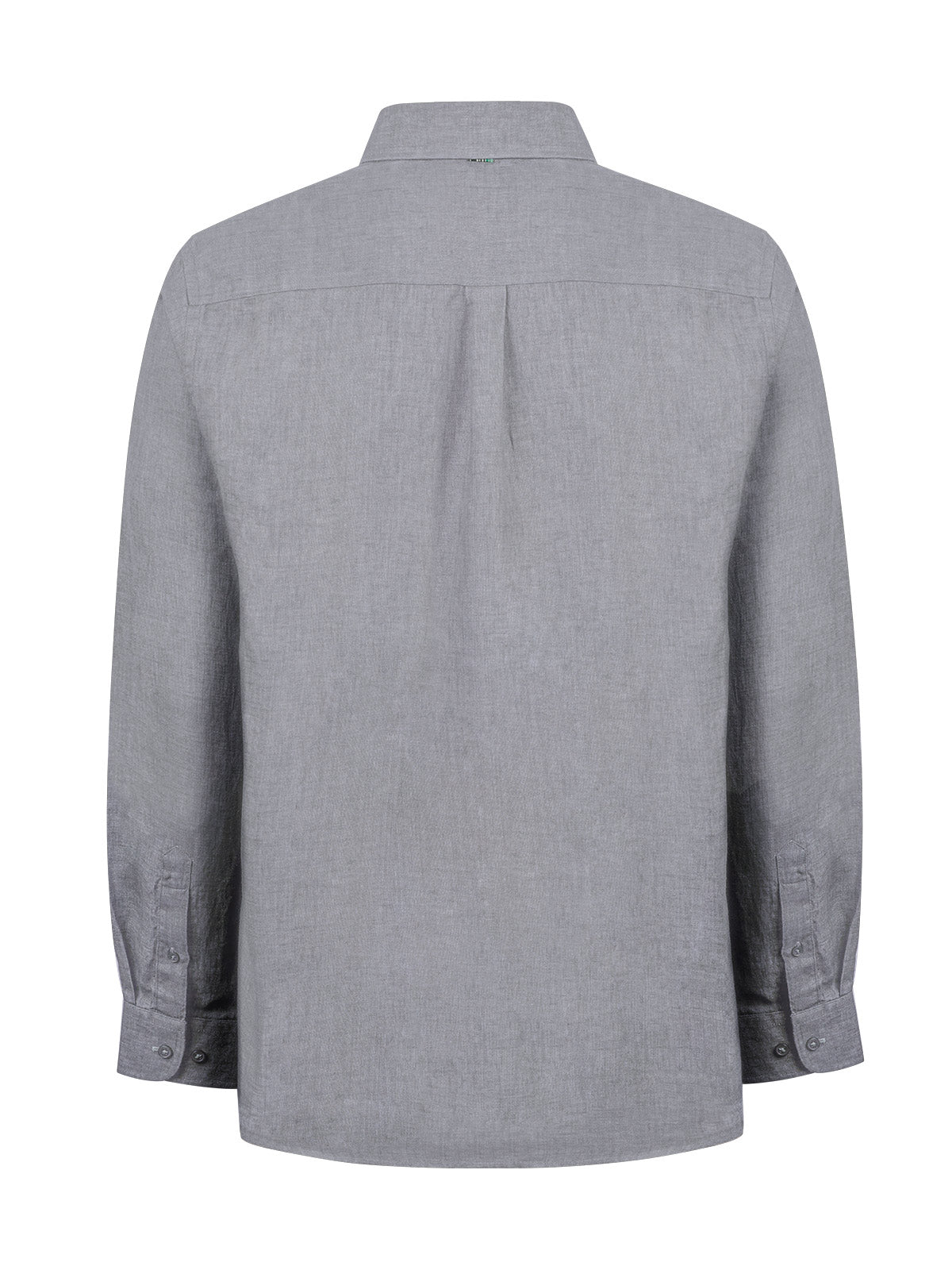 Camisa Lino Orgánico Hombre Claslinen Gris Rockford