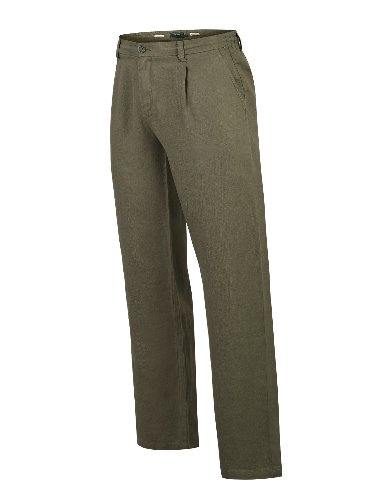 Pantalón Lino Orgánico Hombre Capri Verde Rockford