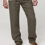 Pantalón Lino Orgánico Hombre Capri Verde Rockford