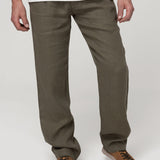 Pantalón Lino Orgánico Hombre Capri Verde Rockford