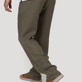 Pantalón Lino Orgánico Hombre Capri Verde Rockford