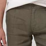 Pantalón Lino Orgánico Hombre Capri Verde Rockford