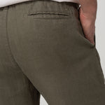 Pantalón Lino Orgánico Hombre Capri Verde Rockford