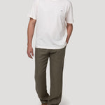 Pantalón Lino Orgánico Hombre Capri Verde Rockford