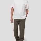 Pantalón Lino Orgánico Hombre Capri Verde Rockford