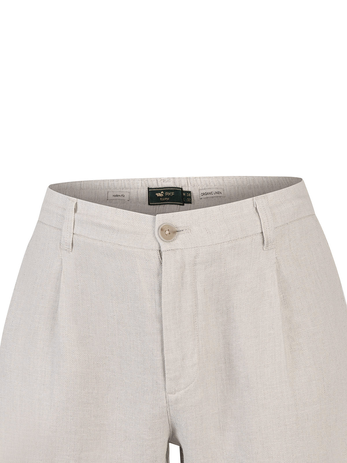 Pantalón Lino Orgánico Hombre Capri Beige Rockford