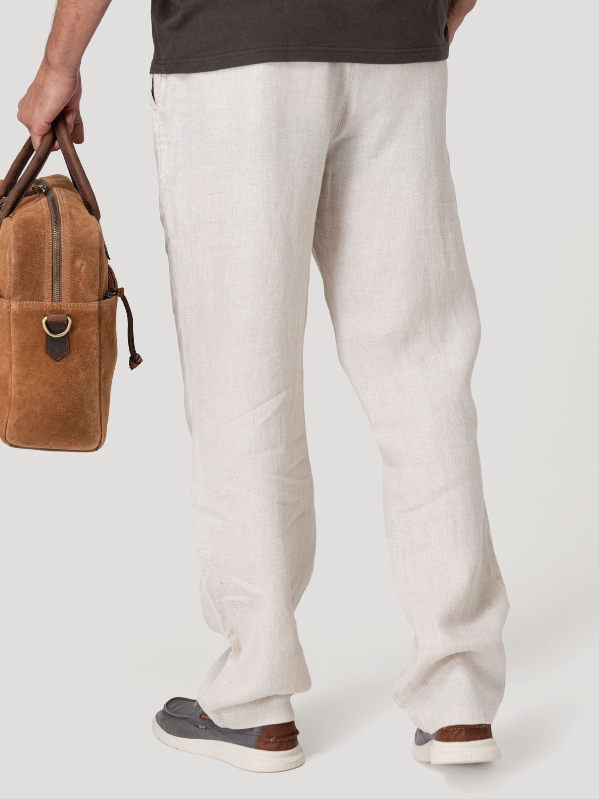 Pantalón Lino Orgánico Hombre Capri Beige Rockford