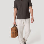 Pantalón Lino Orgánico Hombre Capri Beige Rockford