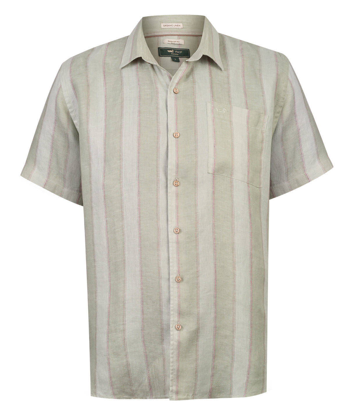 Camisa Lino Orgánico Hombre Duna Café Rockford