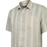 Camisa Lino Orgánico Hombre Duna Café Rockford