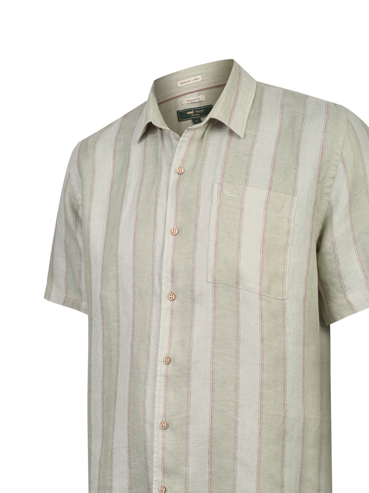 Camisa Lino Orgánico Hombre Duna Café Rockford