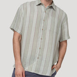 Camisa Lino Orgánico Hombre Duna Café Rockford
