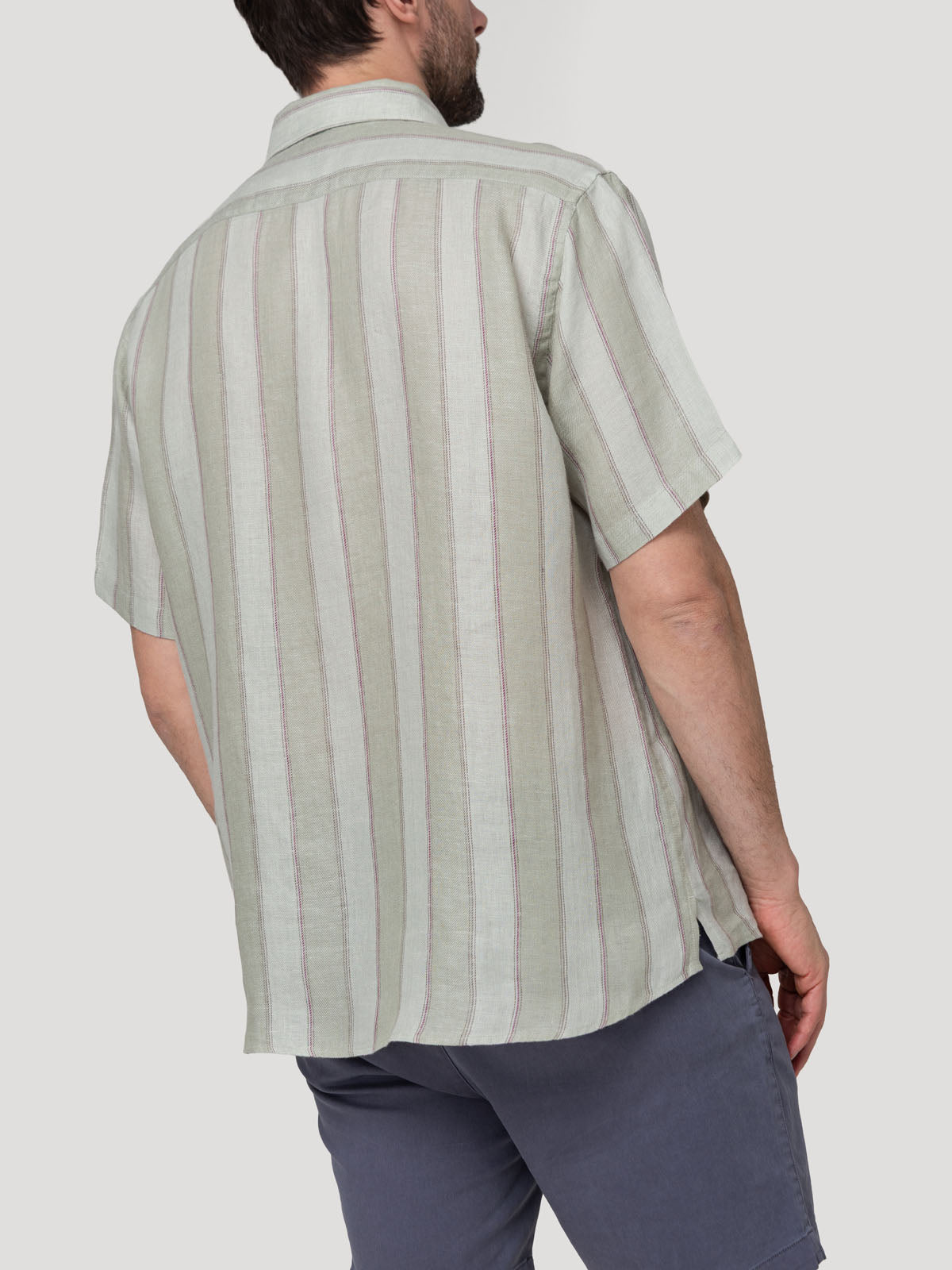 Camisa Lino Orgánico Hombre Duna Café Rockford