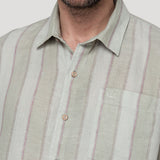 Camisa Lino Orgánico Hombre Duna Café Rockford