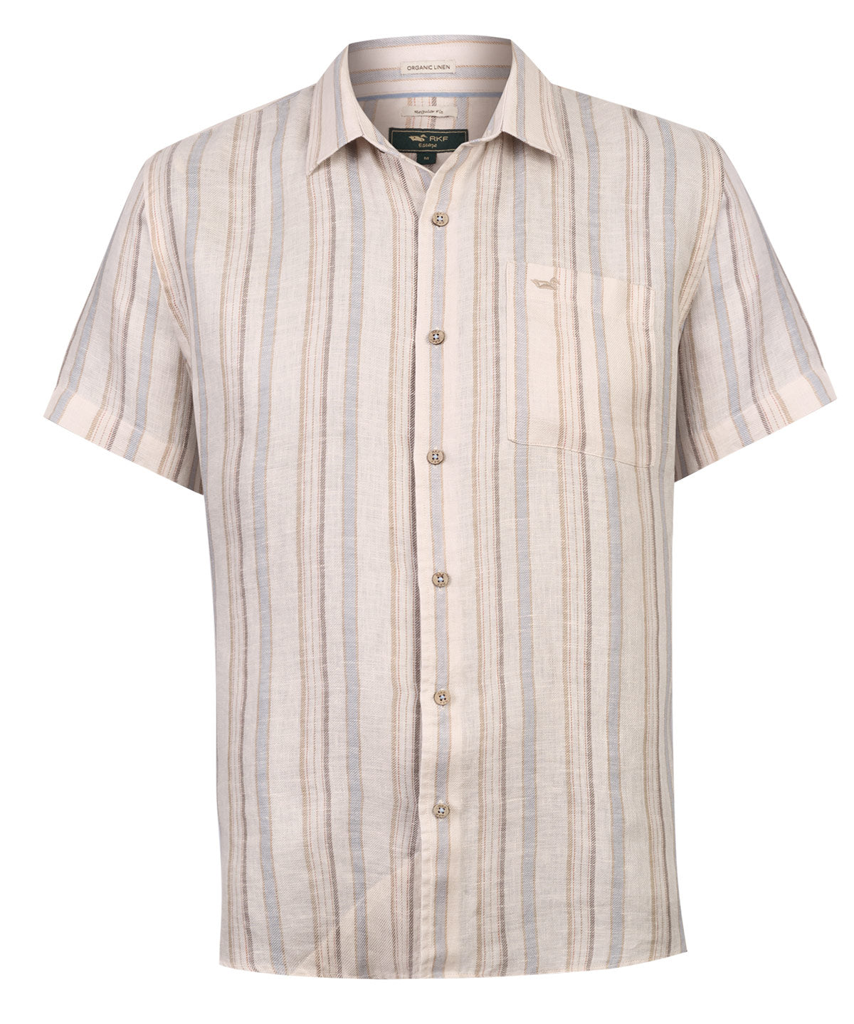 Camisa Lino Orgánico Hombre Duna Beige Rockford