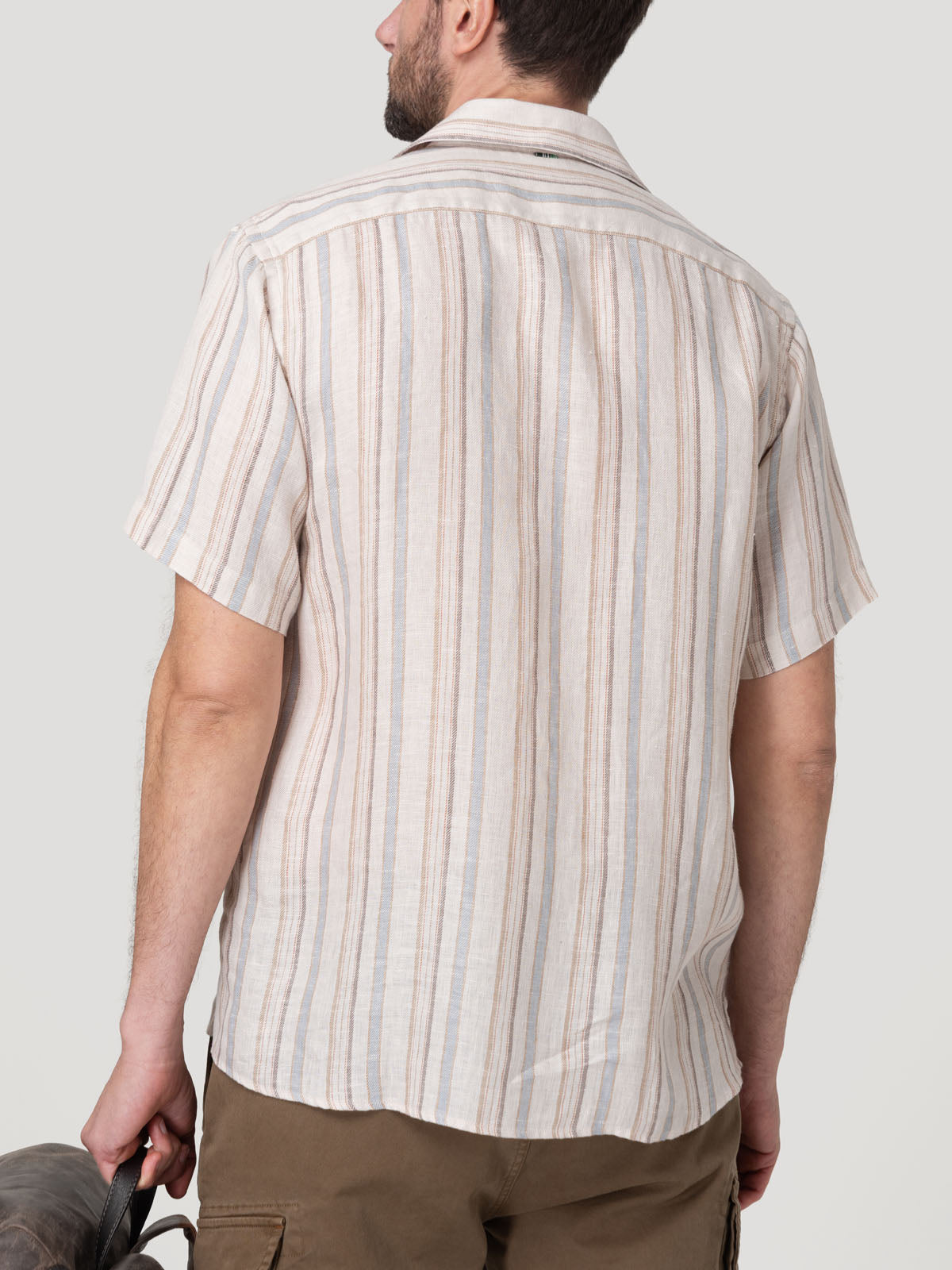 Camisa Lino Orgánico Hombre Duna Beige Rockford