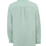 Camisa Lino Orgánico Hombre Linentext Verde Rockford