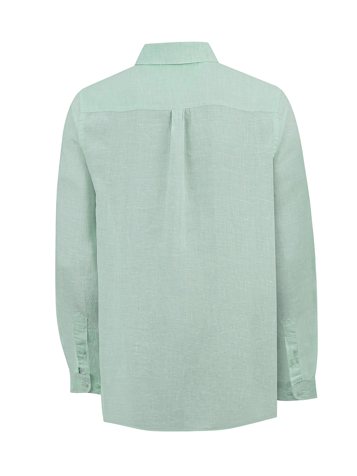 Camisa Lino Orgánico Hombre Linentext Verde Rockford