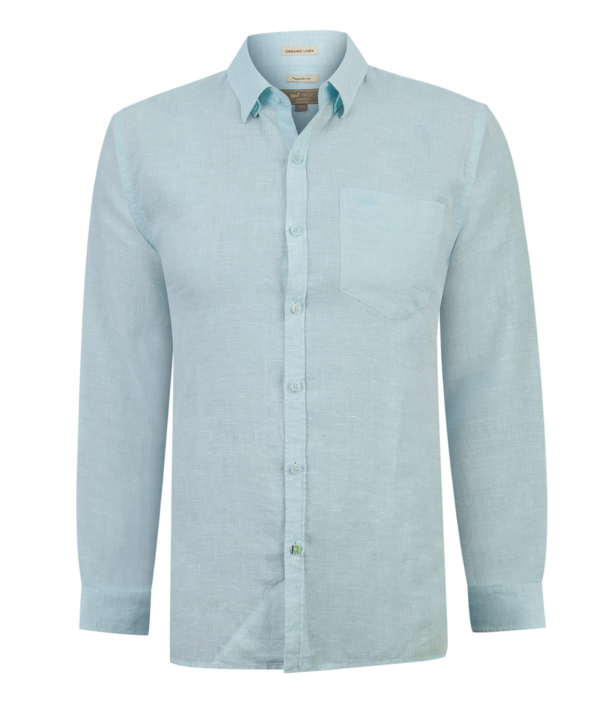 Camisa Lino Orgánico Hombre Linentext Celeste Rockford