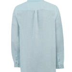 Camisa Lino Orgánico Hombre Linentext Celeste Rockford