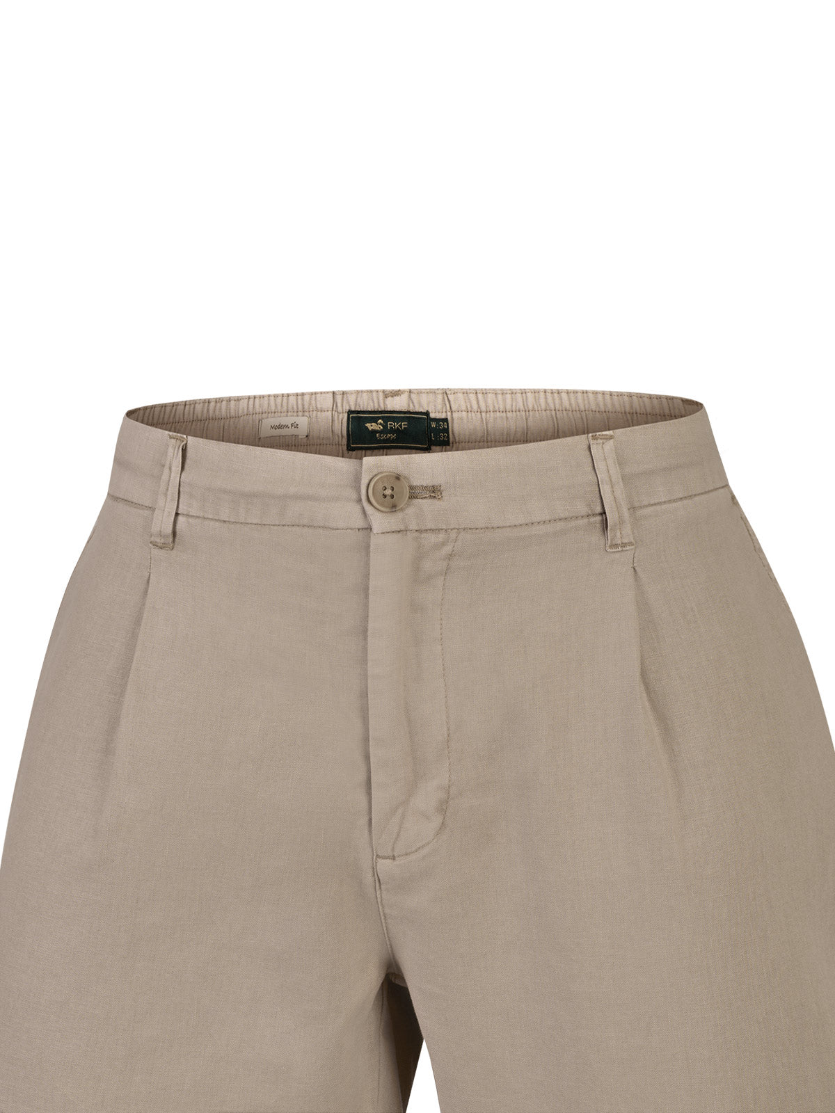 Pantalón Lino Hombre Calen Beige Rockford