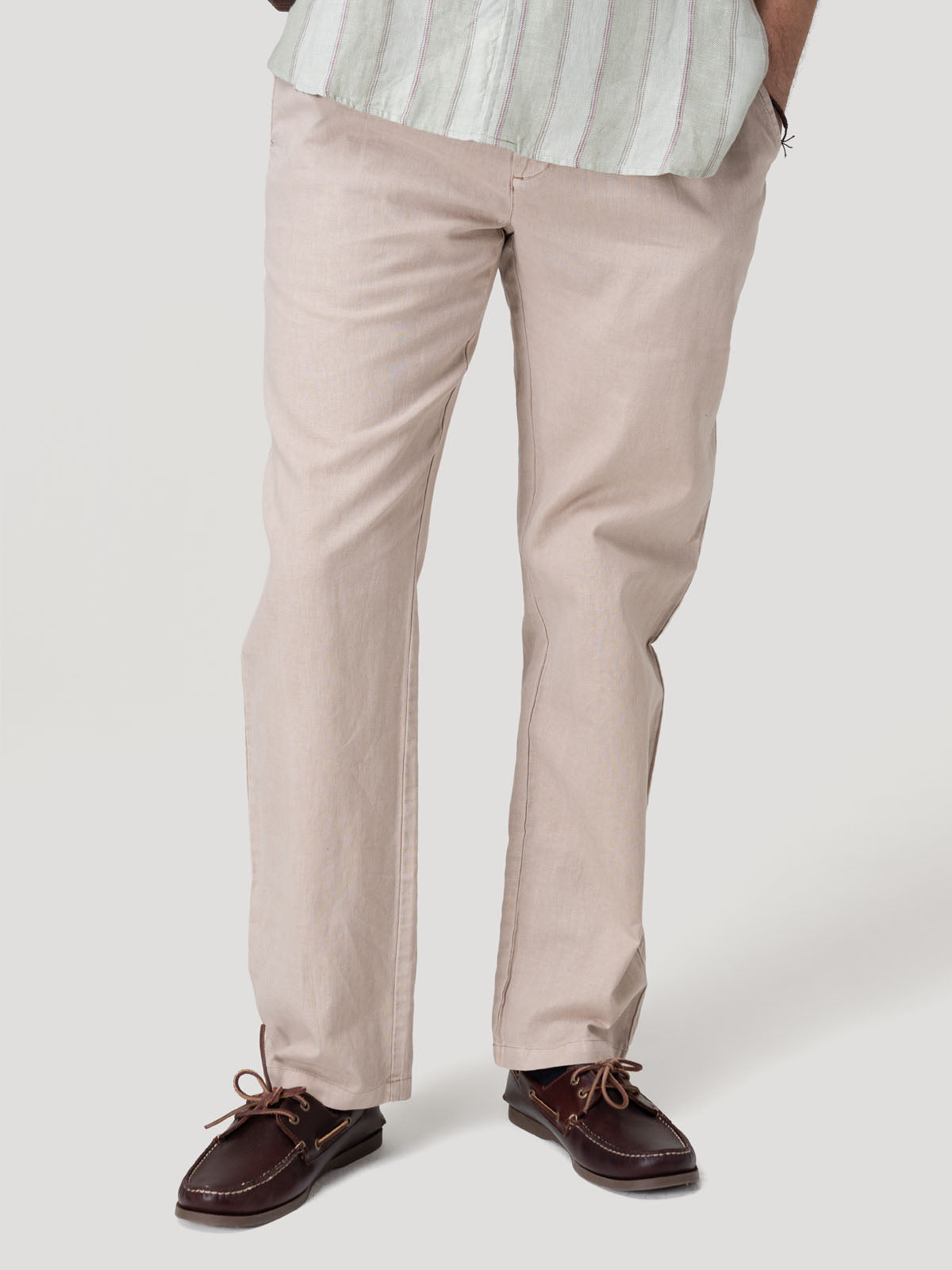 Pantalón Lino Hombre Calen Beige Rockford