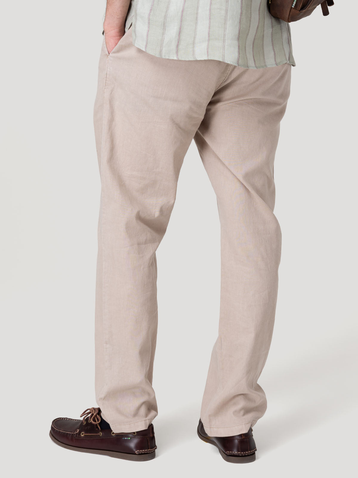 Pantalón Lino Hombre Calen Beige Rockford