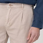 Pantalón Lino Hombre Calen Beige Rockford