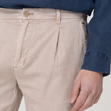 Pantalón Lino Hombre Calen Beige Rockford
