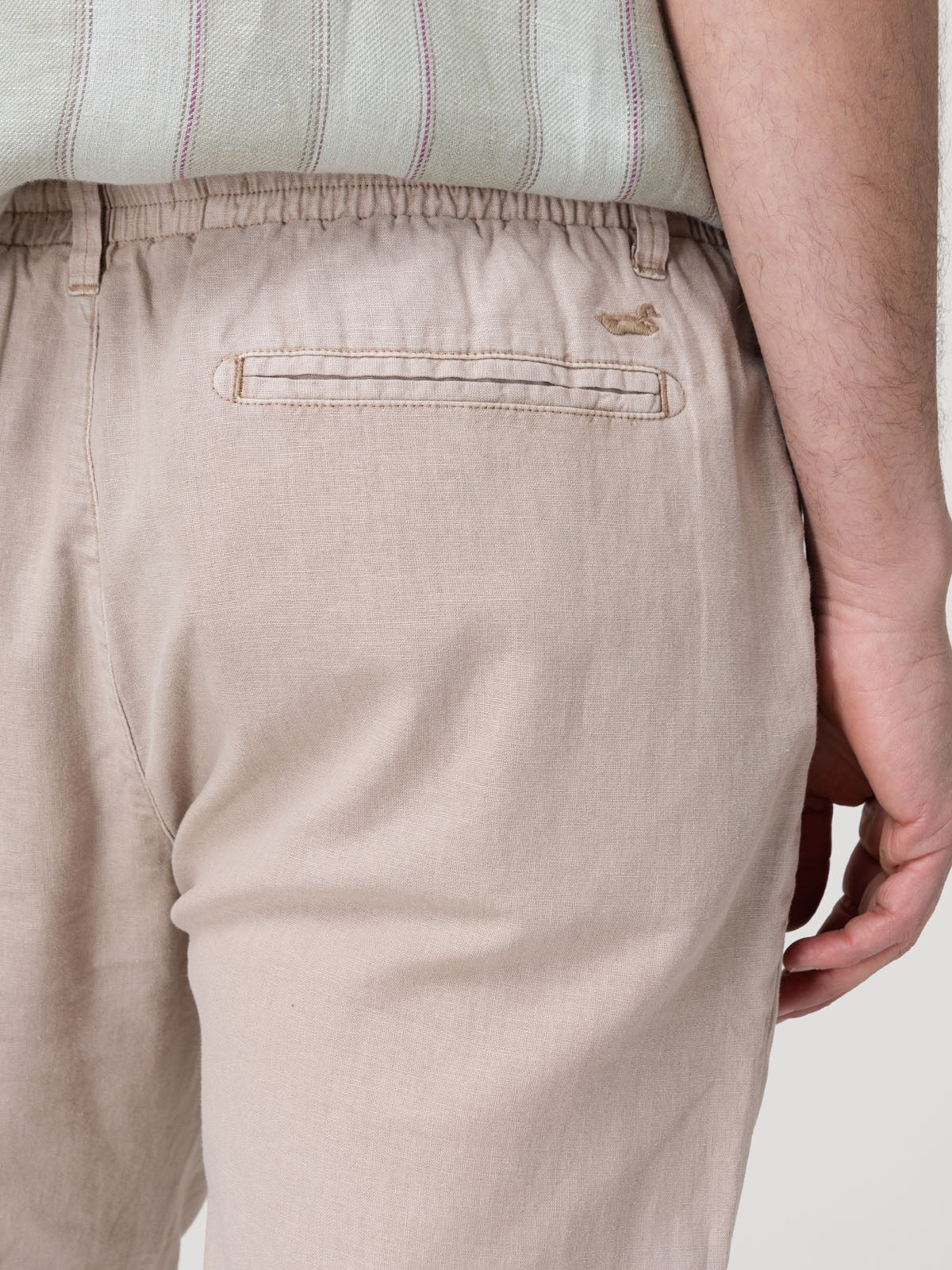 Pantalón Lino Hombre Calen Beige Rockford