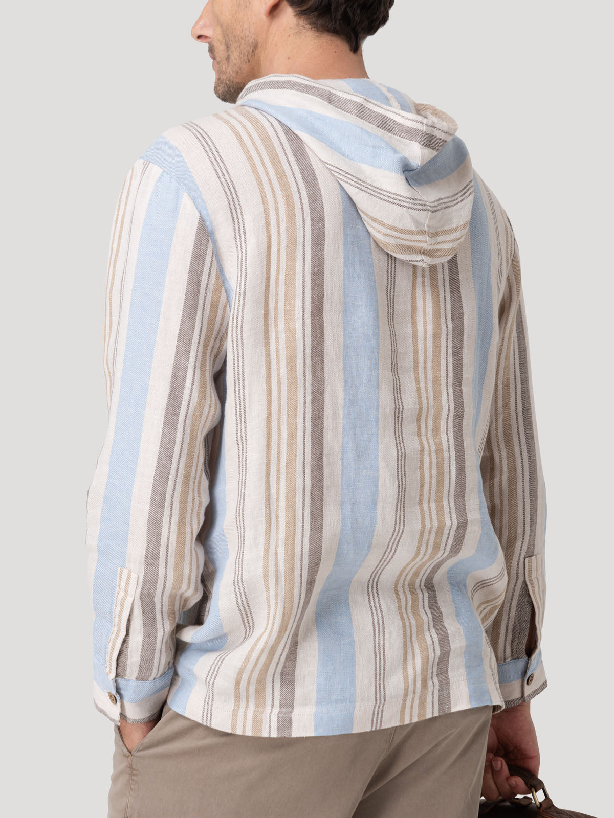 Polerón Lino Orgánico Hombre Linen Multicolor Rockford