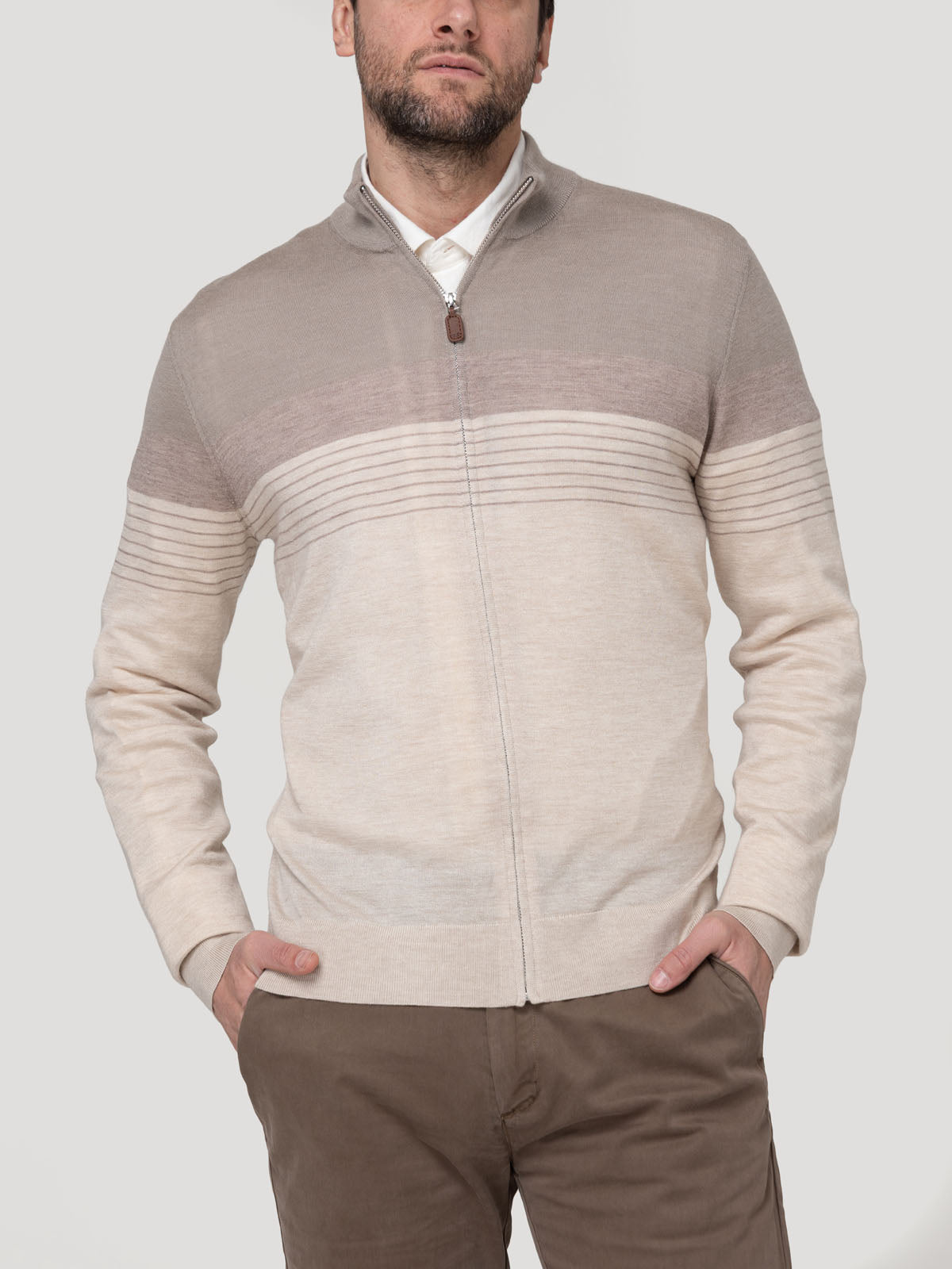 Sweater Cashmere Hombre Amalfi Beige Rockford