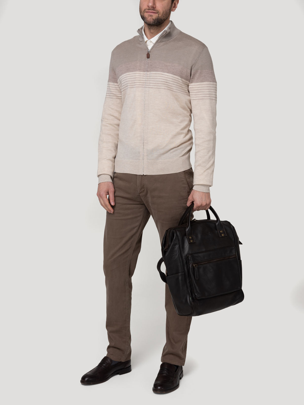 Sweater Cashmere Hombre Amalfi Beige Rockford