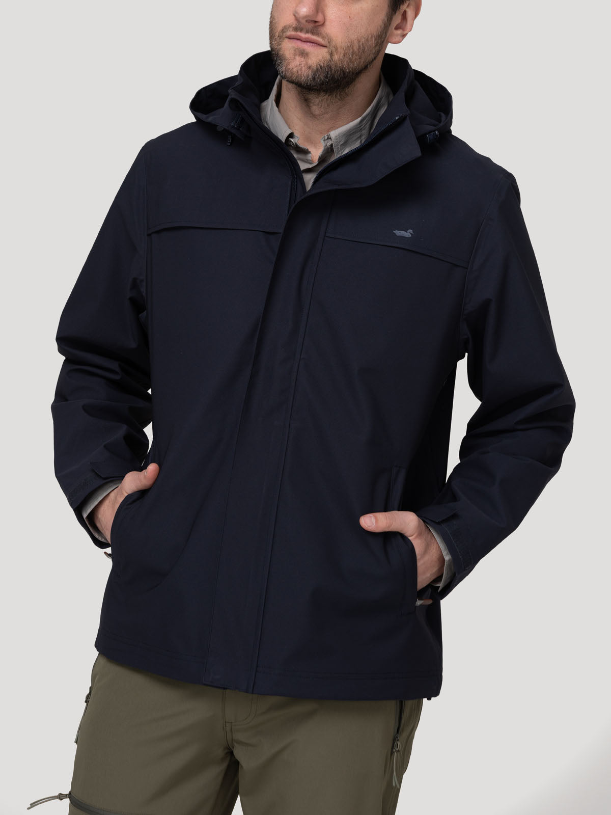Impermeable Fibras Recicladas Hombre Rain Azul Rockford