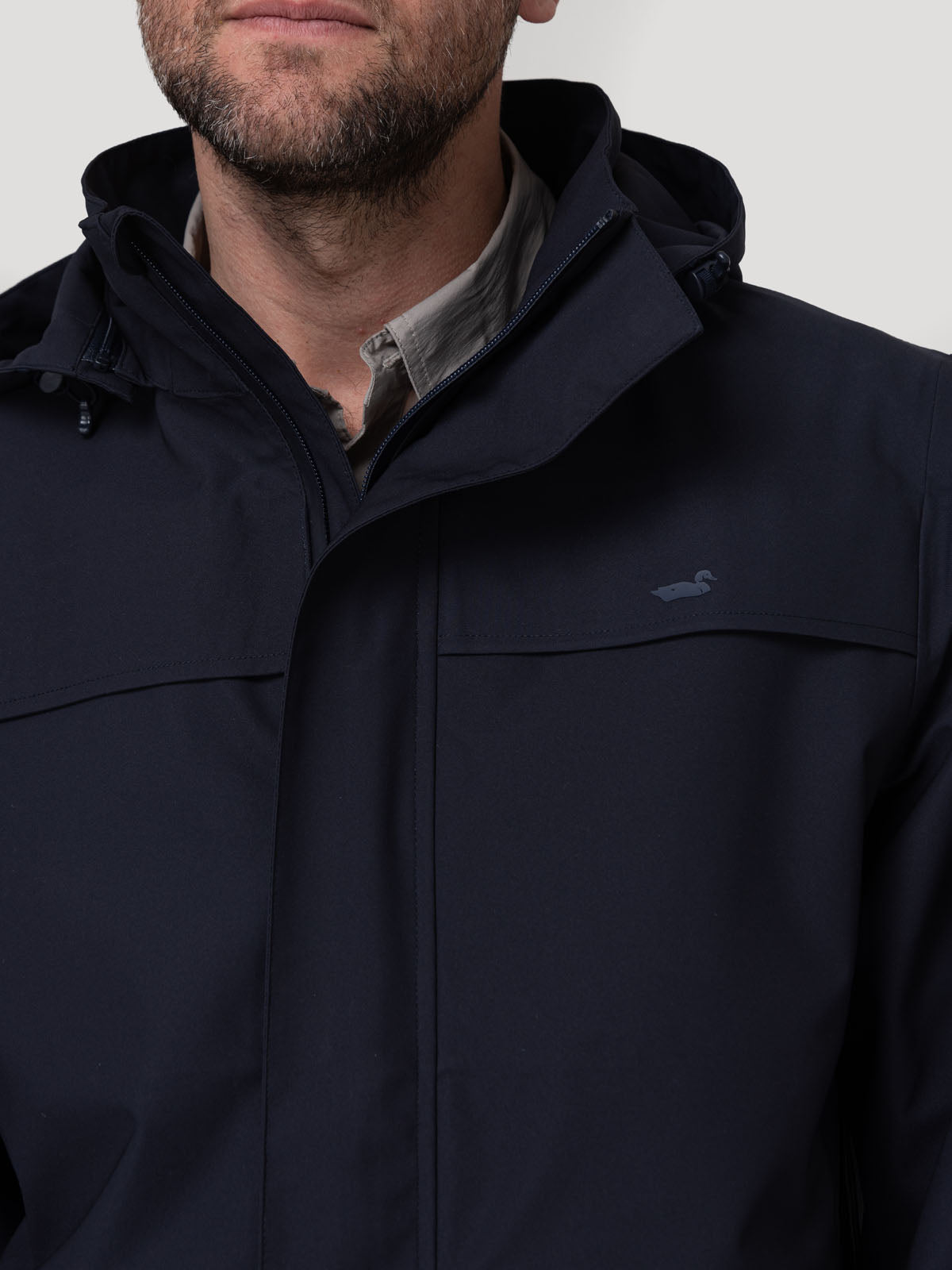 Impermeable Fibras Recicladas Hombre Rain Azul Rockford