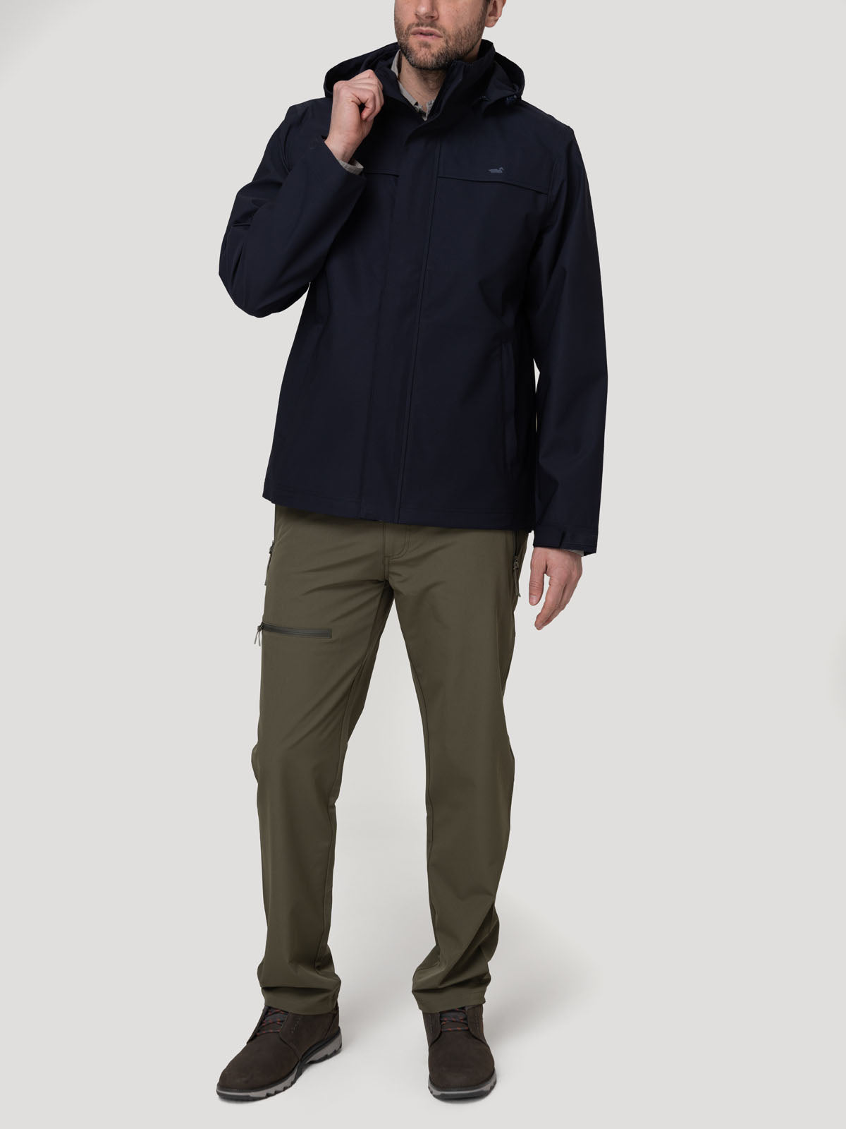 Impermeable Fibras Recicladas Hombre Rain Azul Rockford
