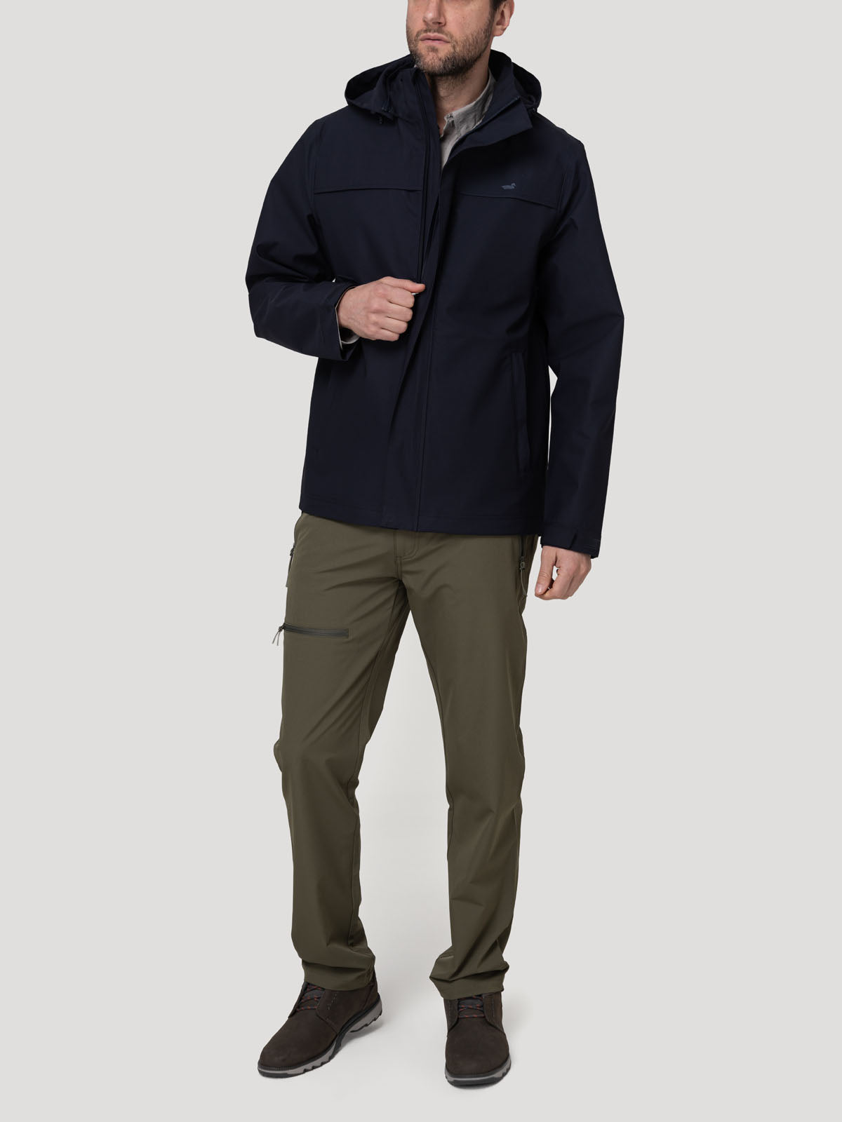 Impermeable Fibras Recicladas Hombre Rain Azul Rockford