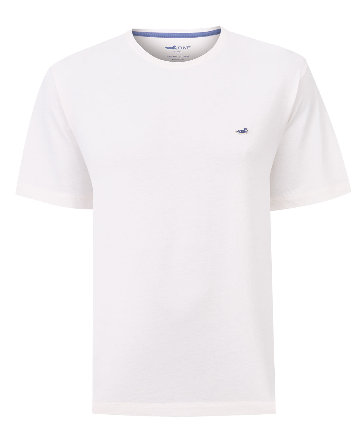 Polera Algodón Orgánico Hombre Basic Blanco Rockford