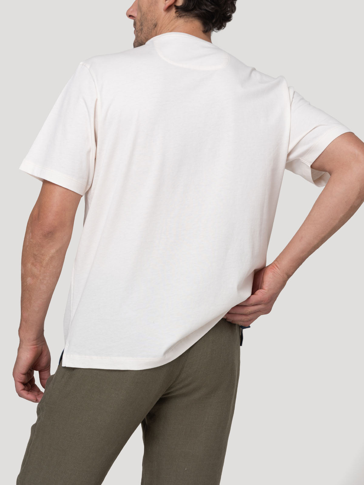 Polera Algodón Orgánico Hombre Basic Blanco Rockford