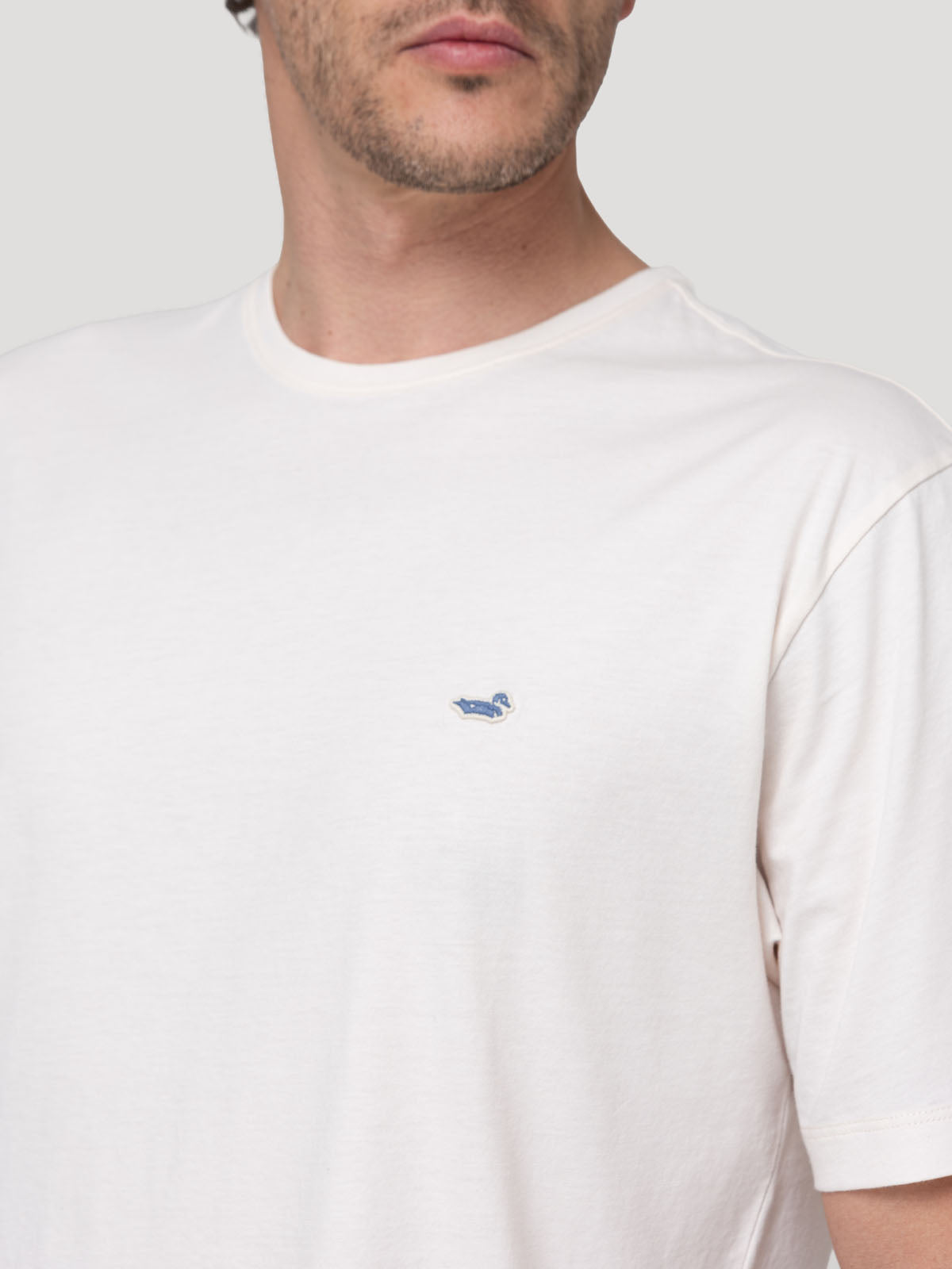 Polera Algodón Orgánico Hombre Basic Blanco Rockford