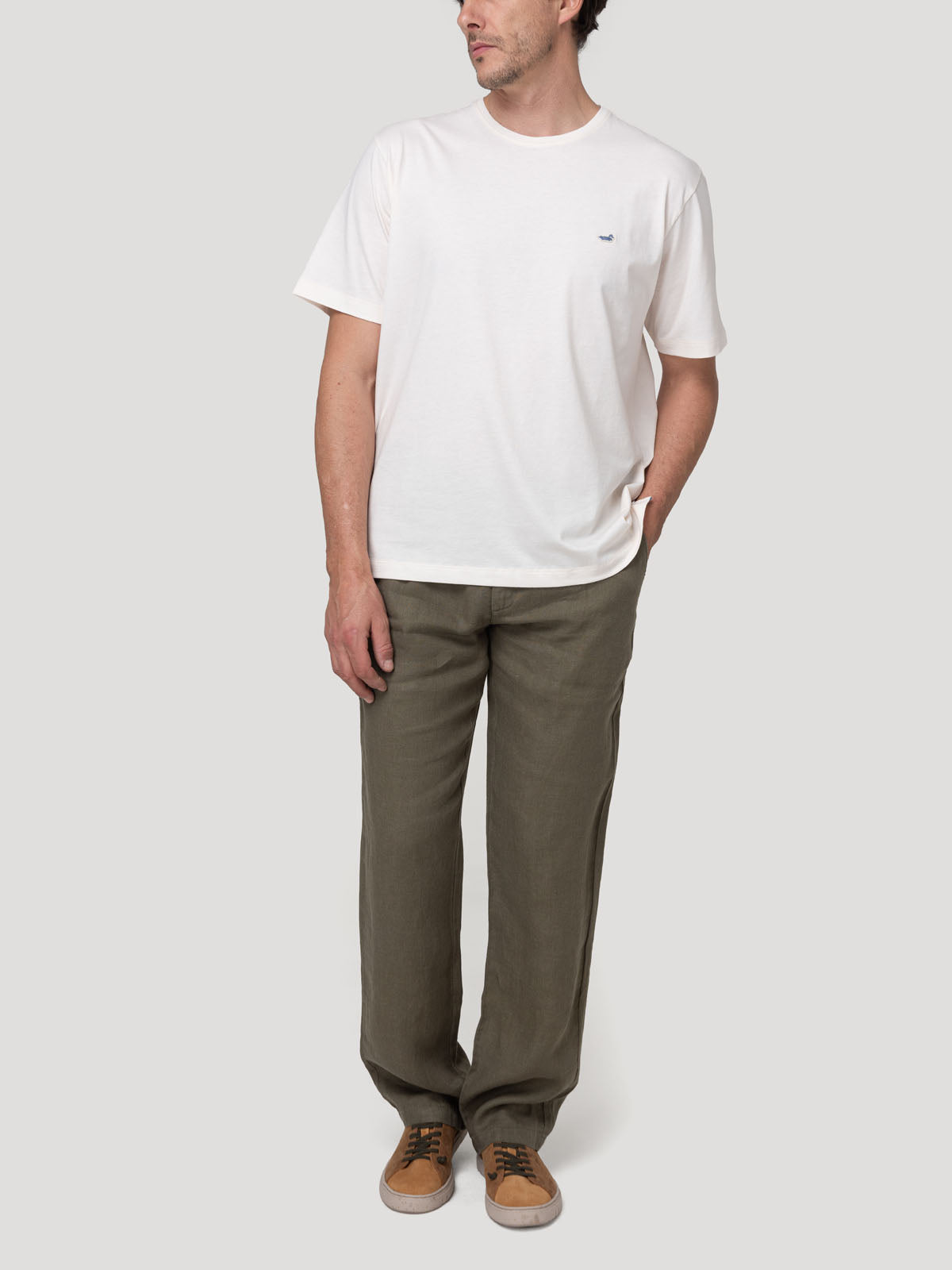 Polera Algodón Orgánico Hombre Basic Blanco Rockford