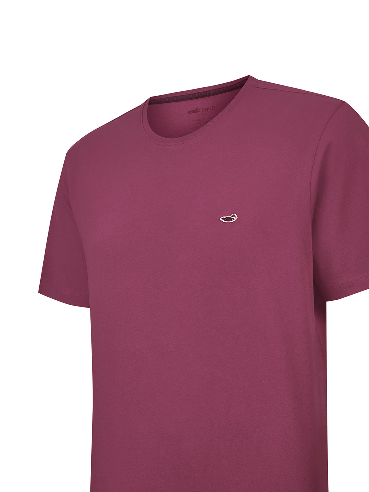 Polera Algodón Orgánico Hombre Basic Burdeo Rockford