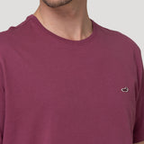 Polera Algodón Orgánico Hombre Basic Burdeo Rockford
