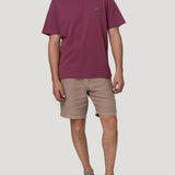 Polera Algodón Orgánico Hombre Basic Burdeo Rockford