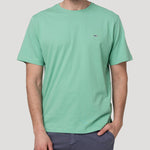 Polera Algodón Orgánico Hombre Basic Verde Rockford