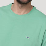 Polera Algodón Orgánico Hombre Basic Verde Rockford