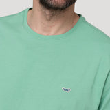Polera Algodón Orgánico Hombre Basic Verde Rockford